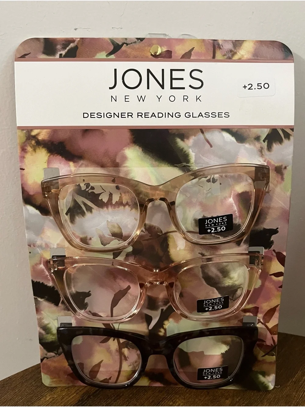 Jones New York Designer Reading Glasses 3-Pack +2.50 Readers